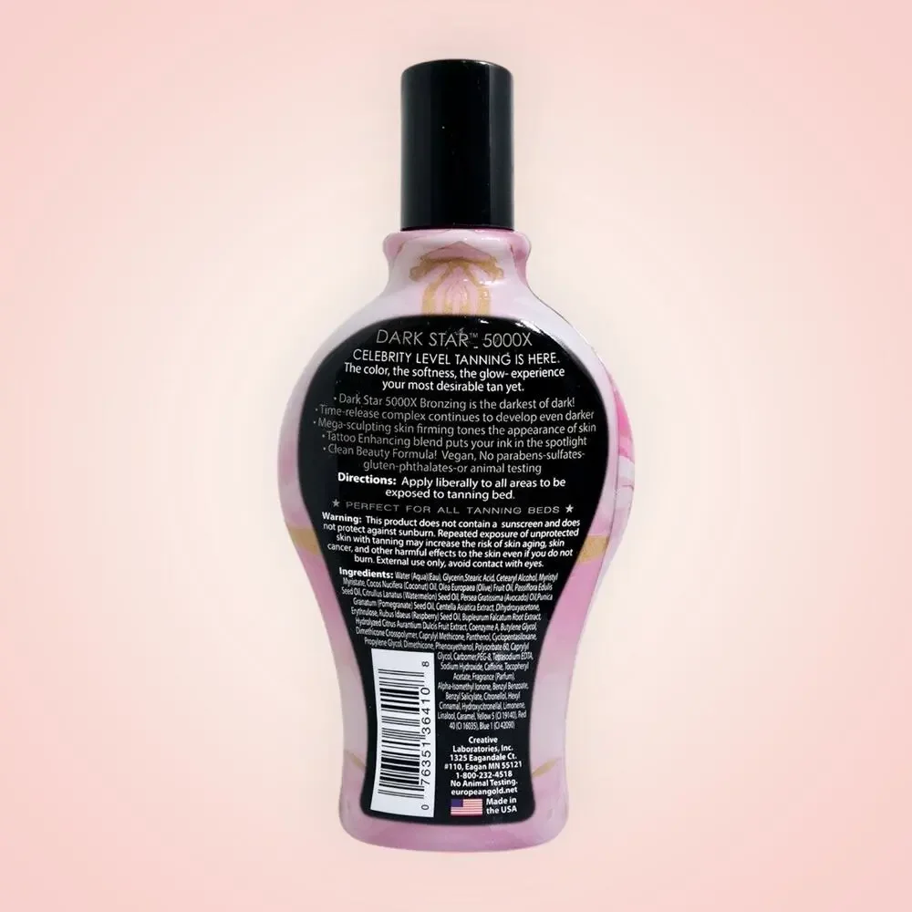 European Gold DARK‎ STAR 5000X Ultra Dark Bronzer Tanning Lotion 12 Oz